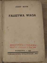 Józef Roth Fałszywa waga 1939 antyk przedwojenna