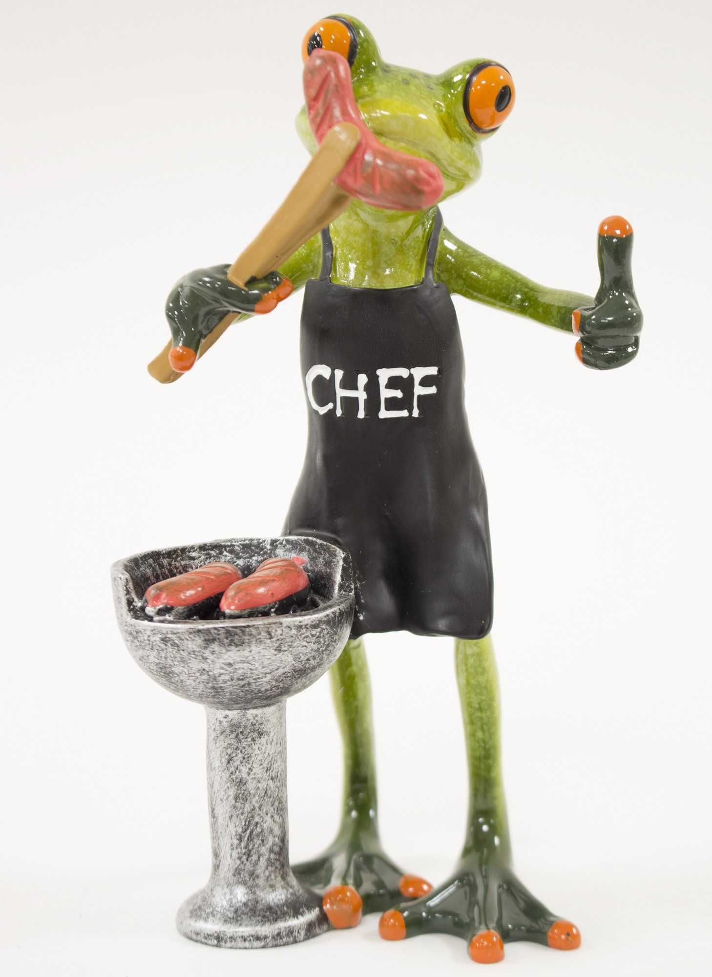 Figurka Żaba kucharz Grill mistrz grillowania na prezent