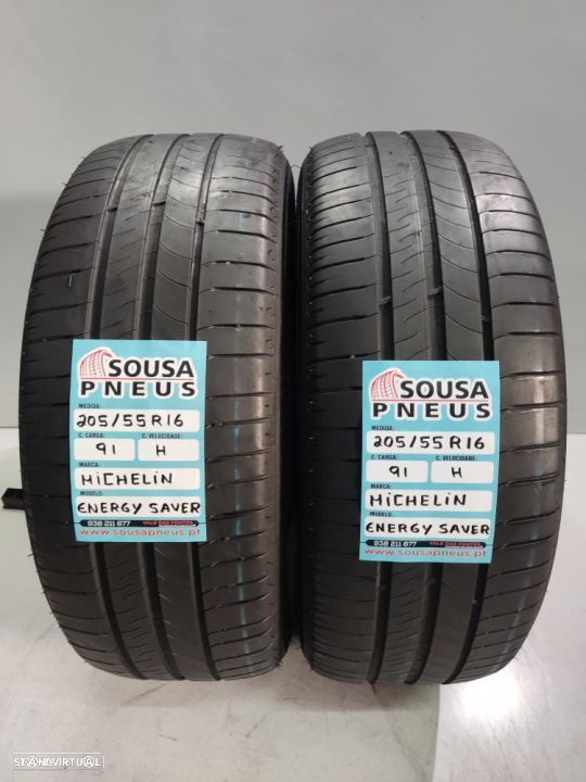 2 pneus semi novos 205-55r16 michelin - oferta dos portes
