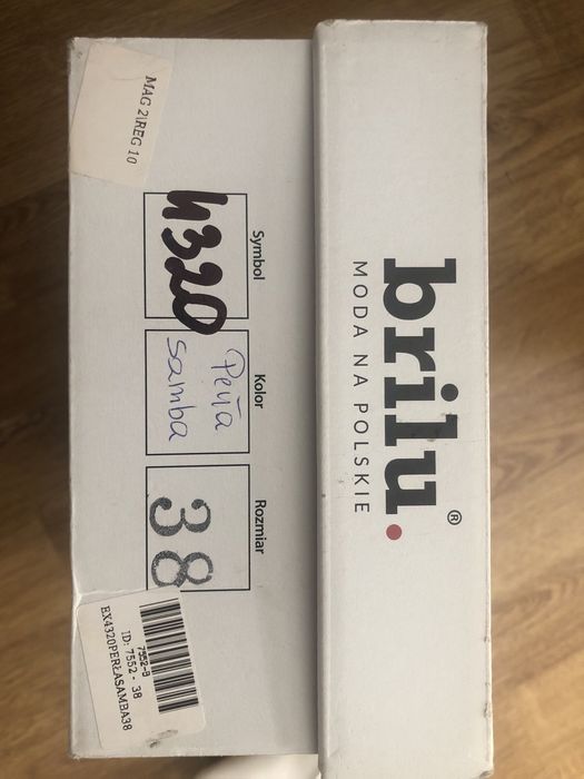 Brilu buty na szpilce perłowe 38