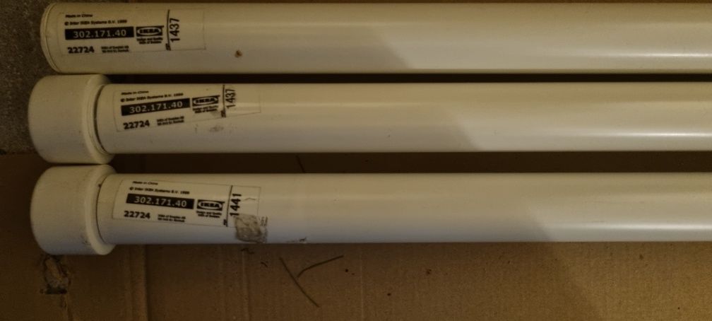 Hugad racka karnisz komplet biały Ikea Betydlig