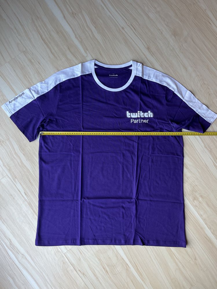 Koszulka T-shirt Twitch 3XL fiolet męska