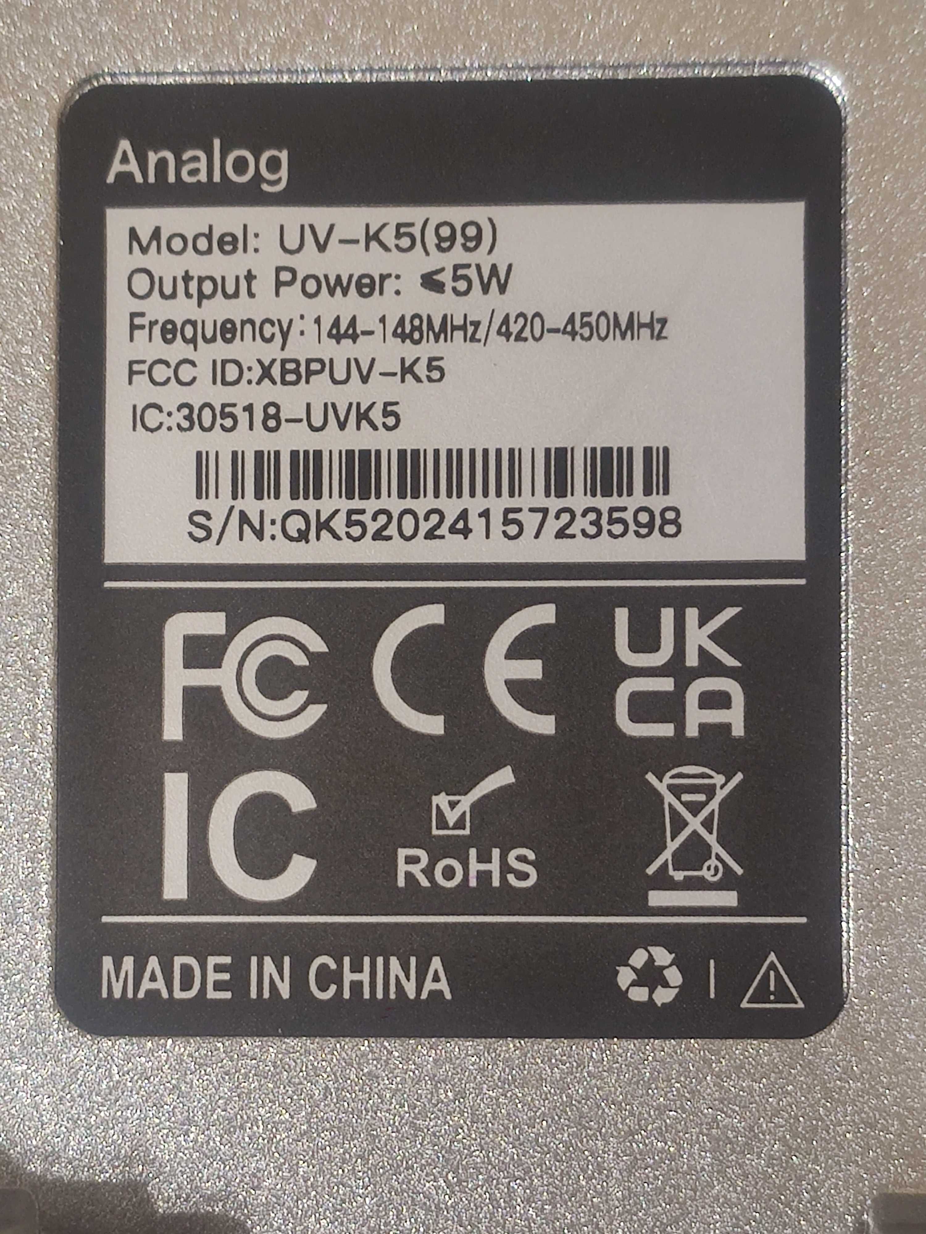Radiotelefon Quansheng UV-K5 (99) 5W PMR UKF UV-K6 Egzumer zestaw Kłak