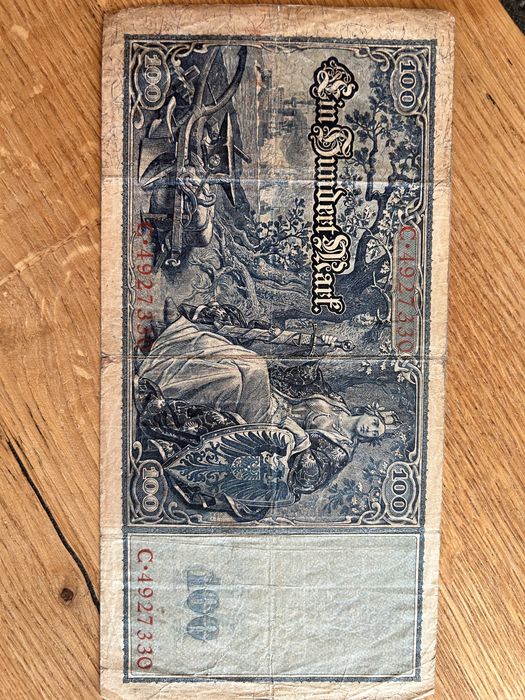 Banknoty 50 i 100 Marek niemieckich z 1910 r.
