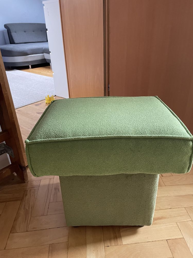 Puf siedzisko tapicerowane zielony kpl 2 szt