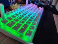 Klawiatura mechaniczna Thock TKL Pudding Onyx White