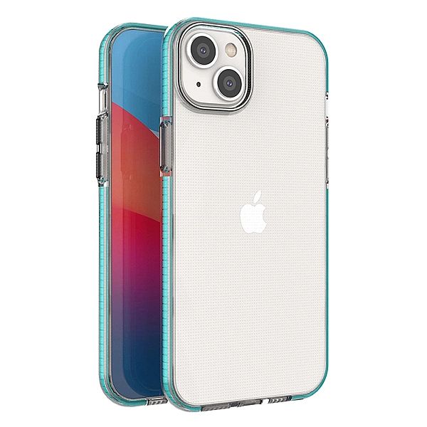 Spring Case etui iPhone 14 Plus silikonowy pokrowiec z ramką jasnonieb