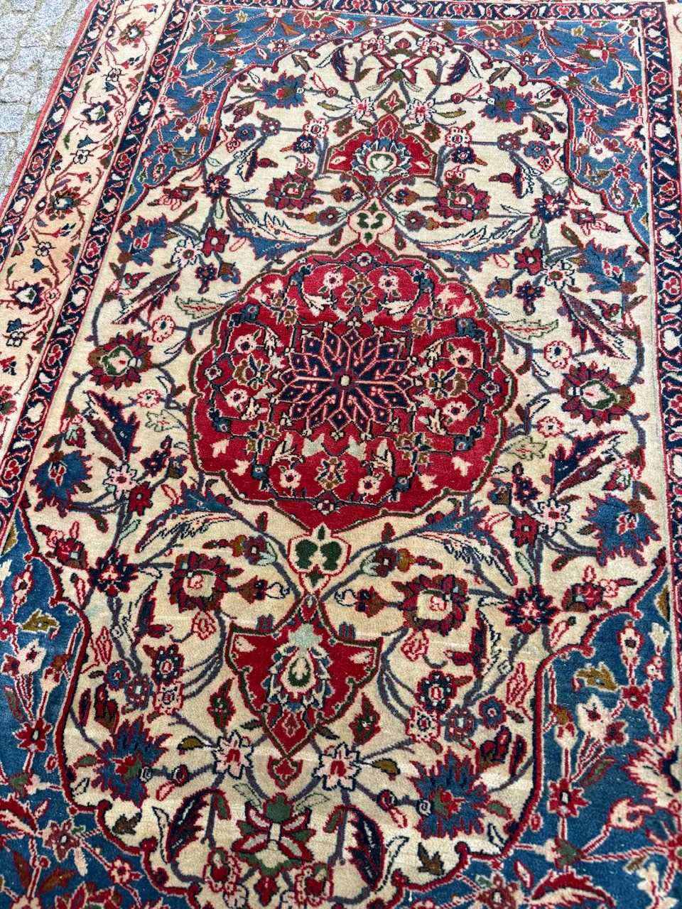 Dywan vintage wełniany r.tkany perski Ispahan 162x110 galeria 6 tyś