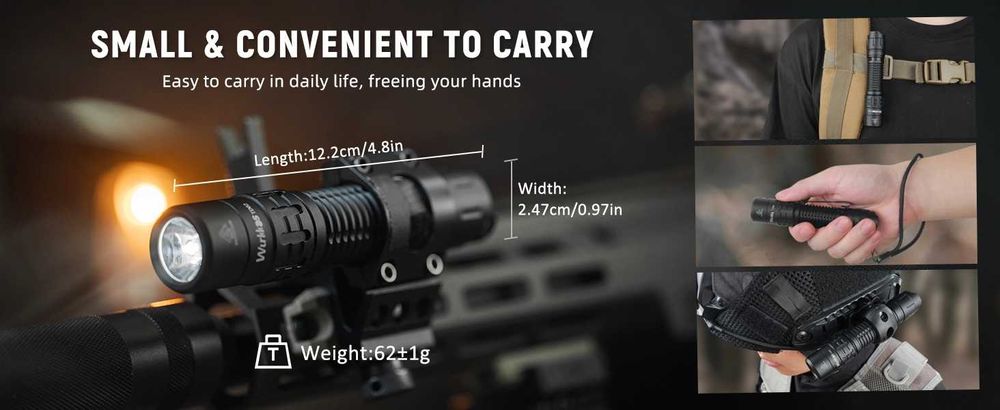 Latarka taktyczna Wurkkos TD02, 2000 lm + akumulator