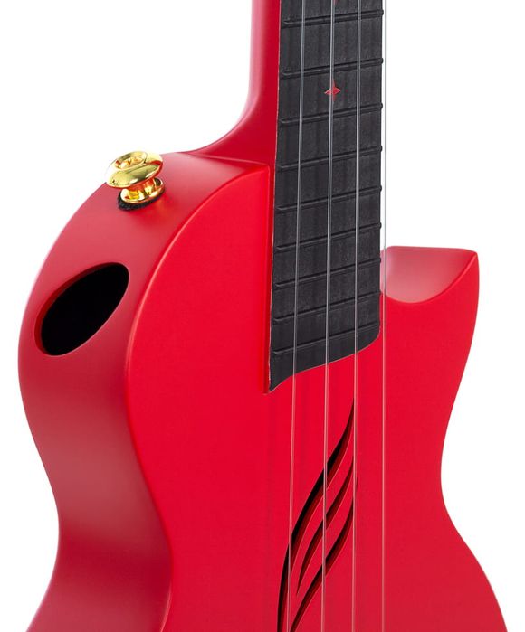 Cascha Ukulele Carbon Fibre Red Set – ukulele z włókna węglowego