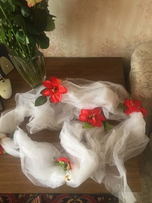 Набор свадебных аксессуаров из 5 предметов для украшения машины