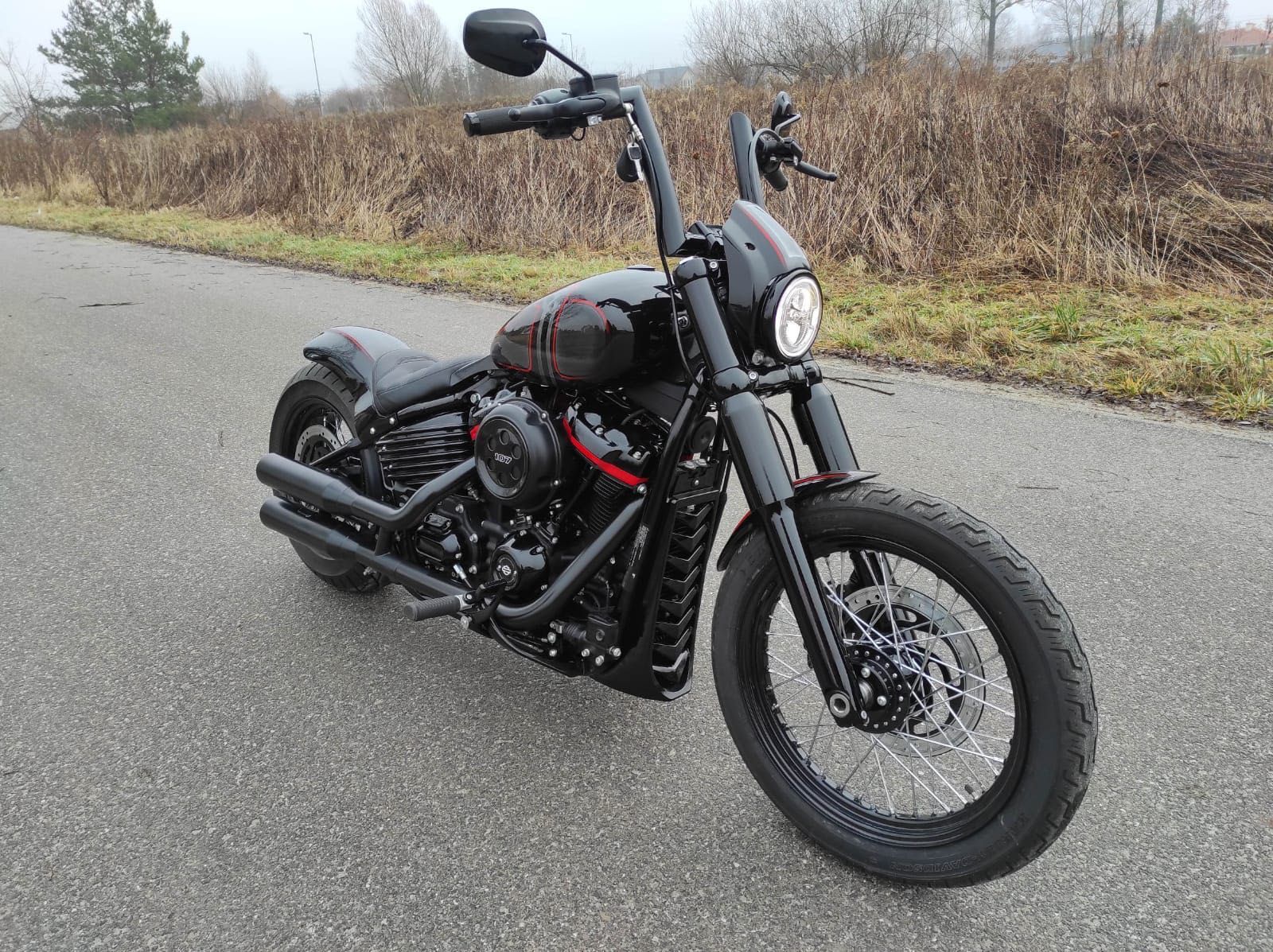 Harley kierownica FXBB Street Bob Softail grubas pod oryginalne linki