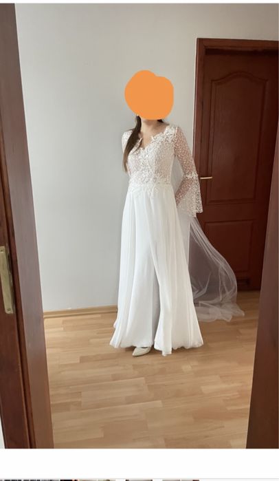 Suknia ślubna Justyna Kodym biała koronka + welon gratis