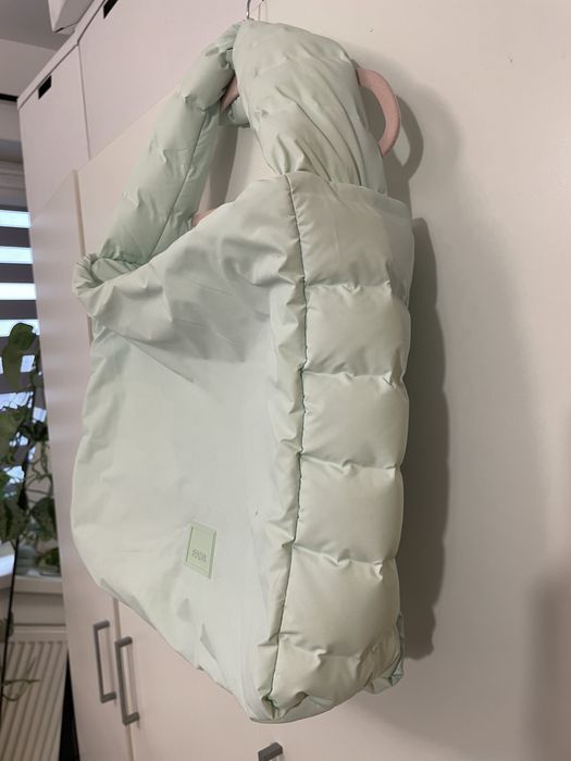 Torba shopper Rains puff miętowa