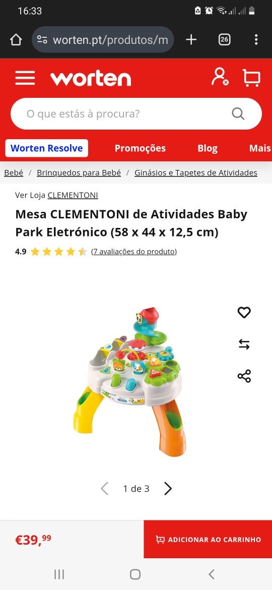 Mesa de actividades Clementoni