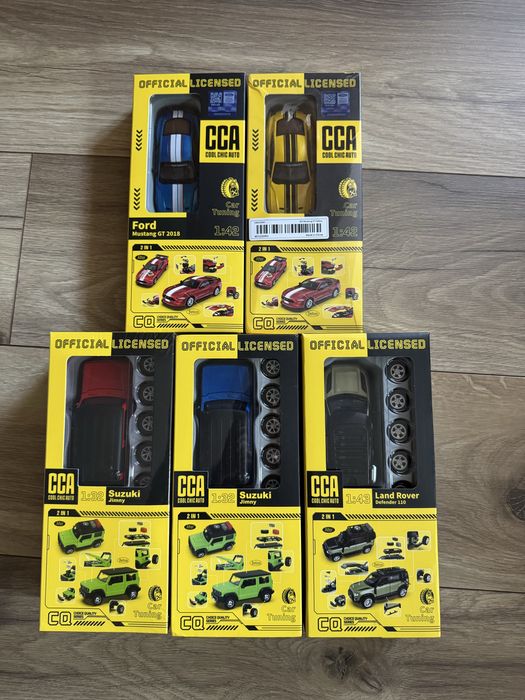 Машинка конструктор 1:32 CCA Suzuki Jimny/Ford Mustang/Land Rover