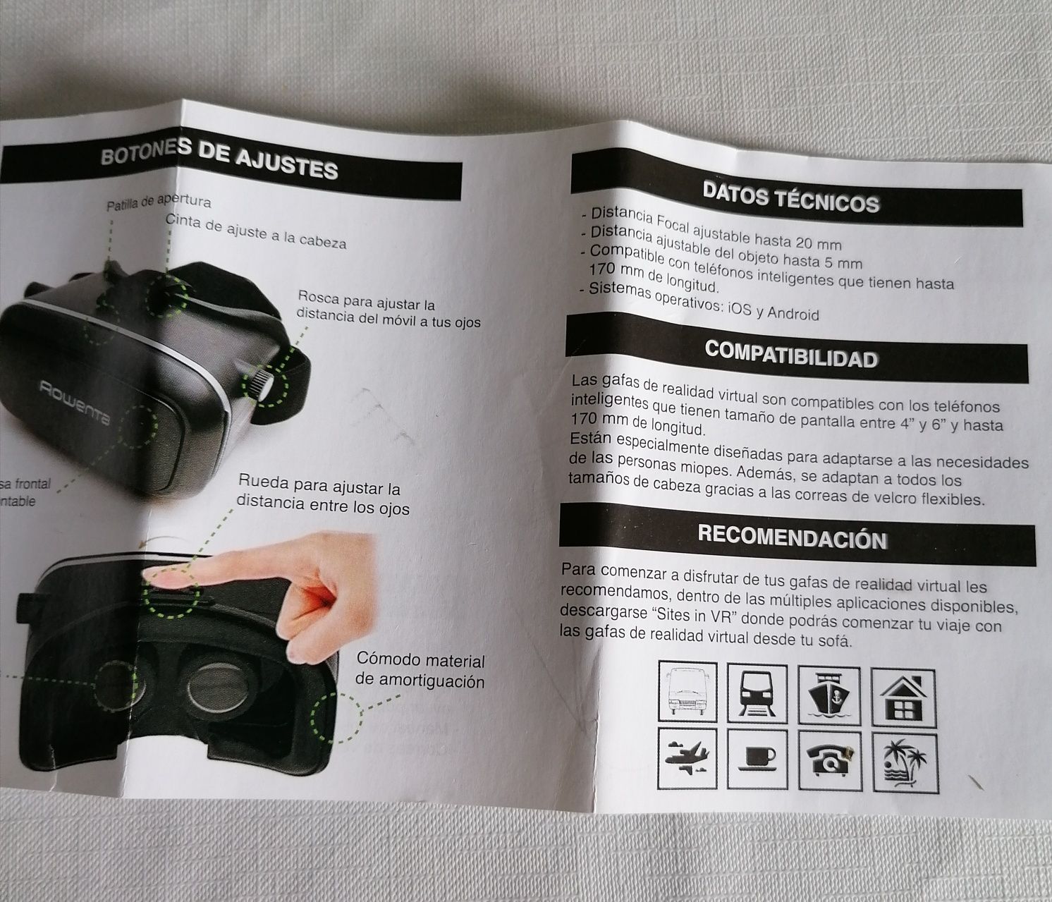 Oculos realidade virtual Rowenta