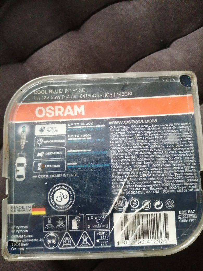 Żarówki samochodowe OSRAM H1 12 V 55W