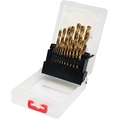 Wiertła 1-10mm do metalu HSS-TiN 19szt Yato