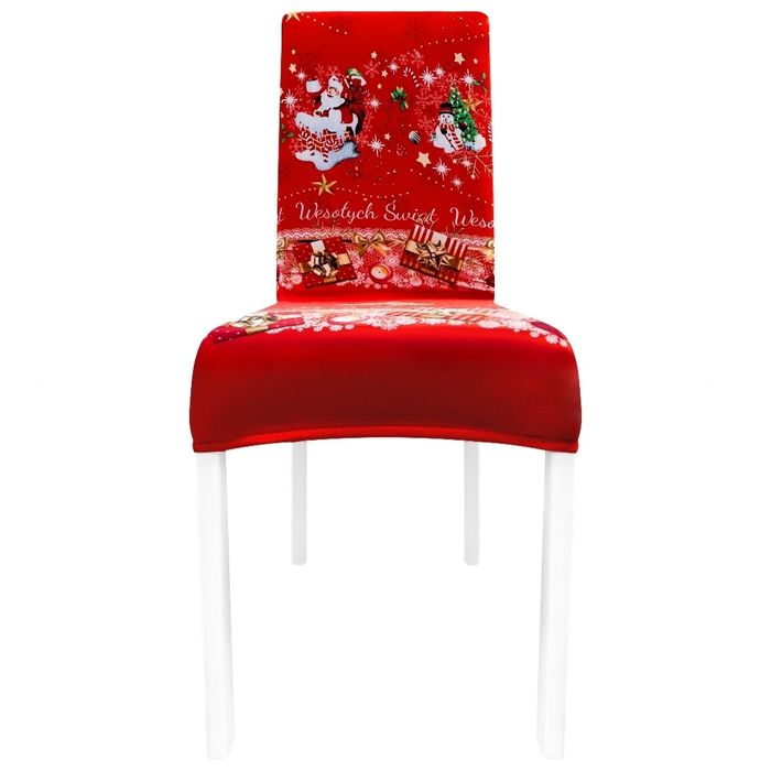 Elastyczny pokrowiec na krzesło Boże Narodzenie