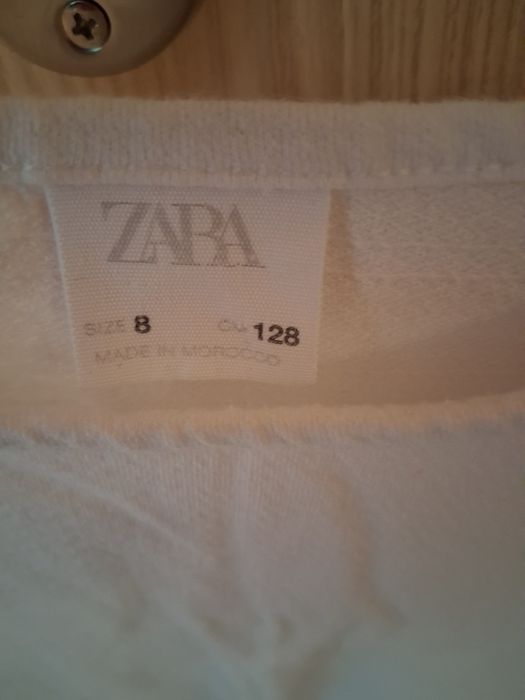 Zara biała bluzeczka dziewczęca r. 128