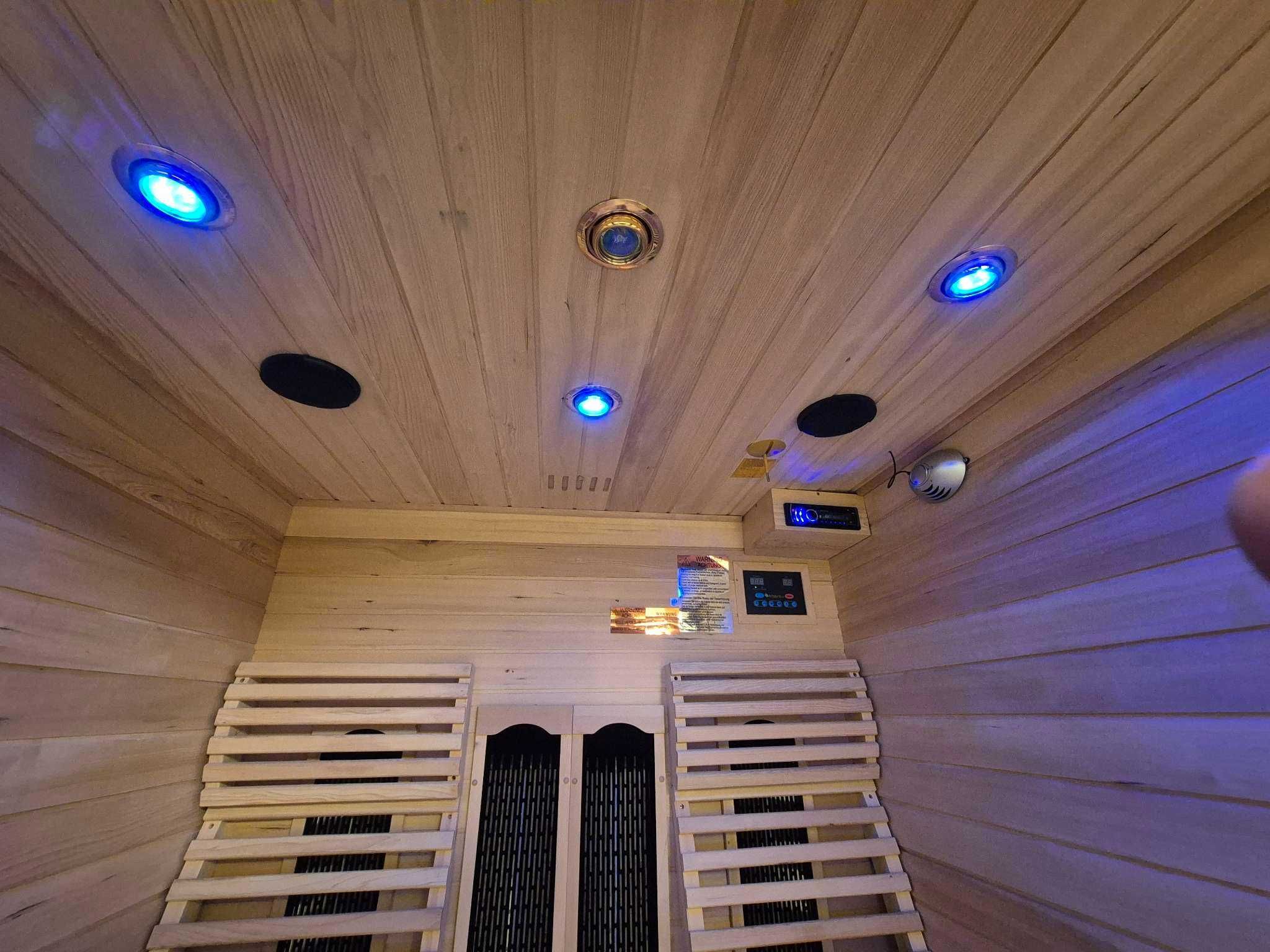 Sauna FIŃSKA + Sauna INFRARED 2w1+nowy piec 3kW 220 V 2 os