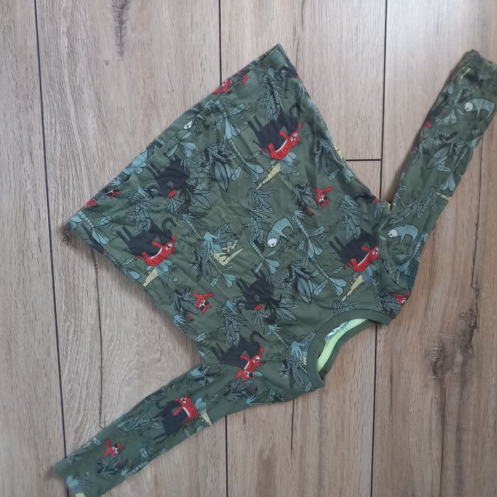 BLUZKA CIENKA 86 koszulka z długim rękawem zielona