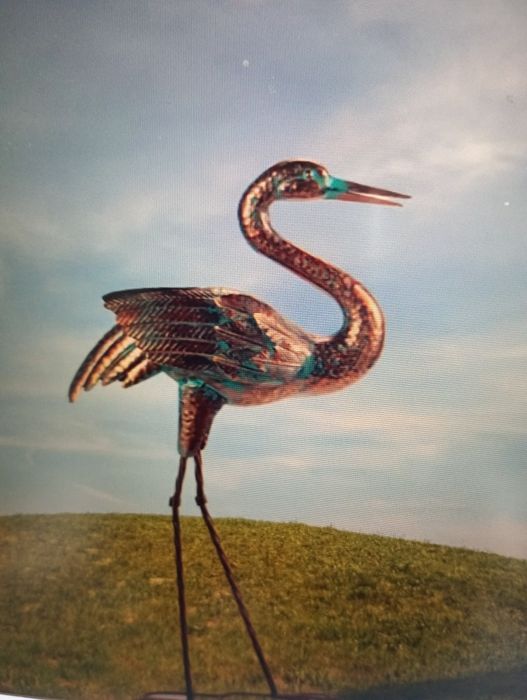 Żuraw Ptak Metalowy 68cm