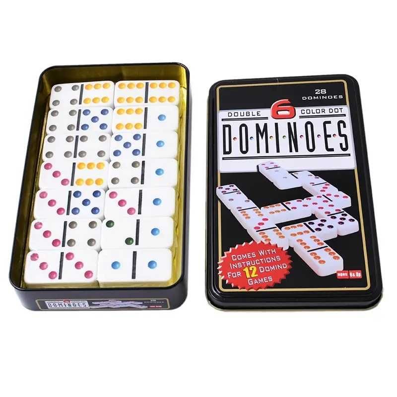 Настольная игра Домино Dominoes  в металлическом боксе 19х11.5х3.5