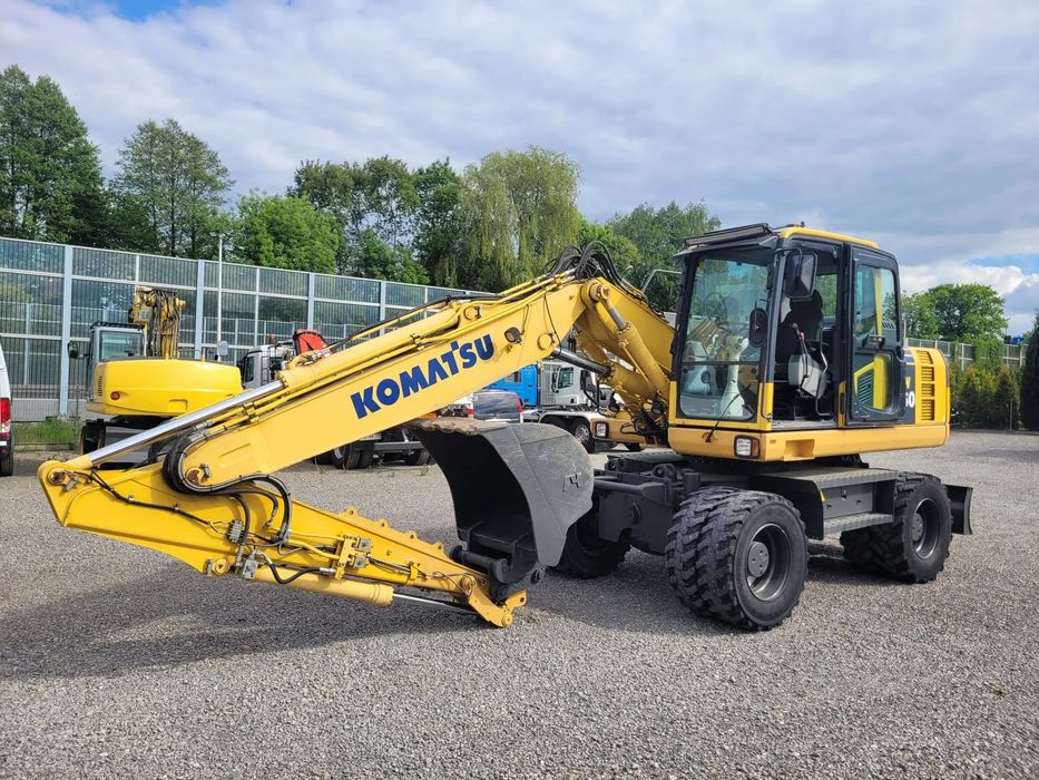 Komatsu PW 160 - 8 Wysięgnik dwuczęściowy, 3 ramiona  Komatsu PW160-8 Koparka kołowa 3 ramiona