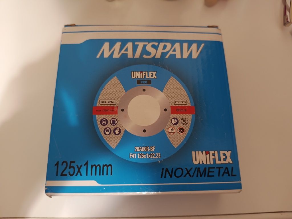Tarcze do cięcia metalu INOX Uniflex 125*1.0*22,2 mm