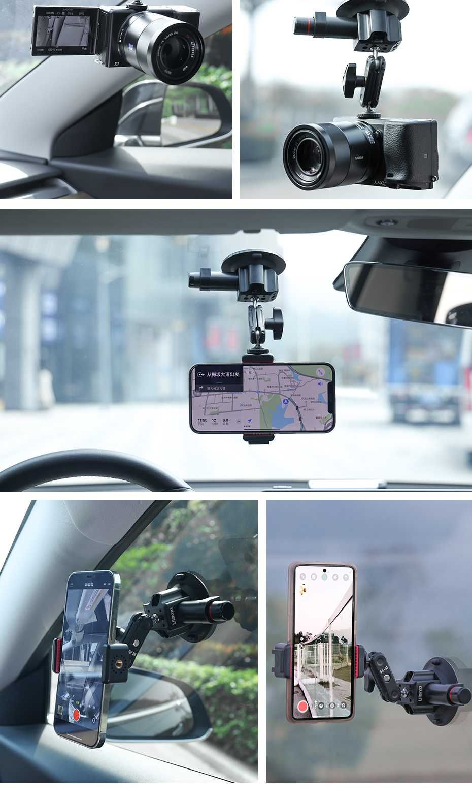 Uchwyt przyssawka na szybę Ulanzi SC-01 do GoPro DJI Action Insta 360