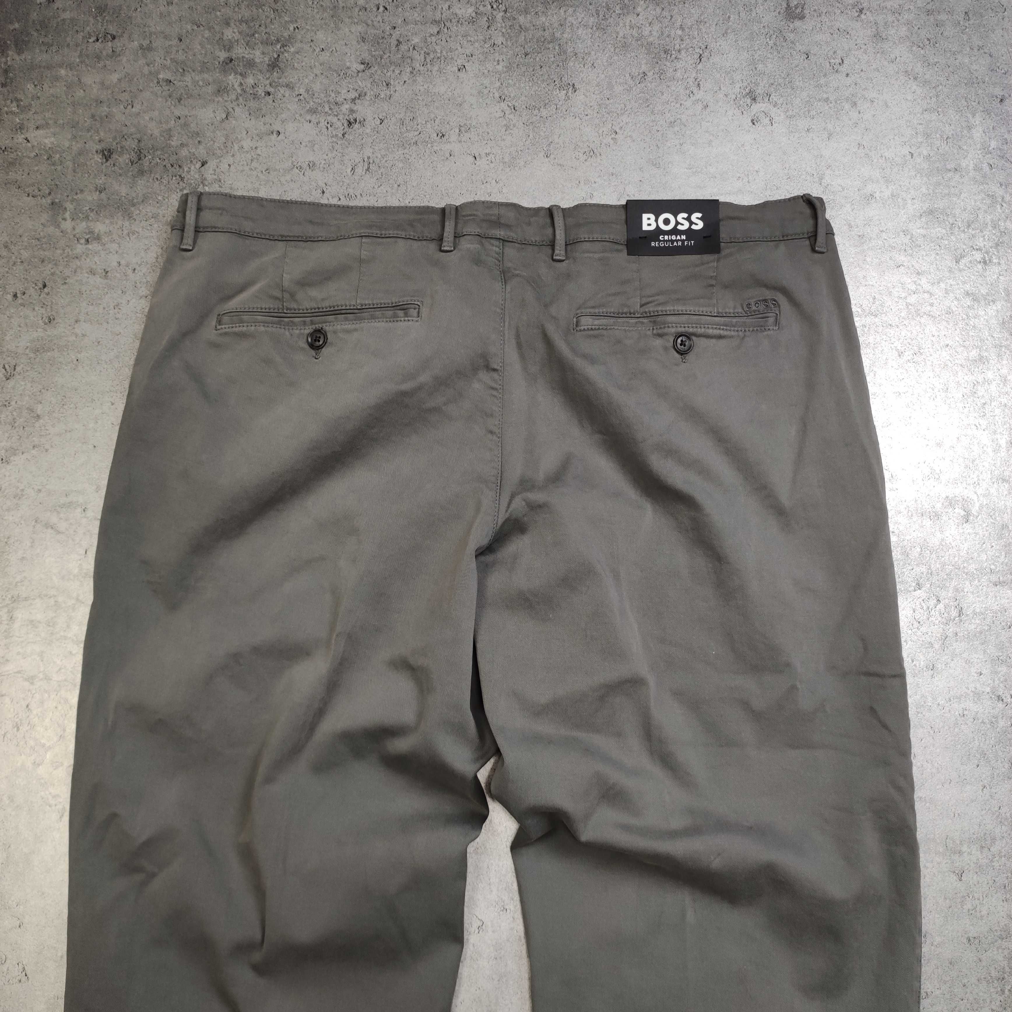 MĘSKIE PREMUIM Spodnie Eleganckie Nowe Hugo BOSS Chino Proste Bawełna