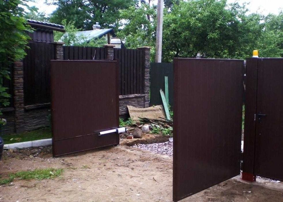 Розпашні ворота з петлями S200 каркас "Звари Сам", гарантія, распашные