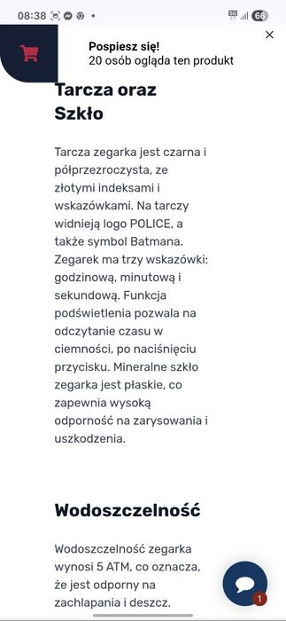 Okazja zegarek batman