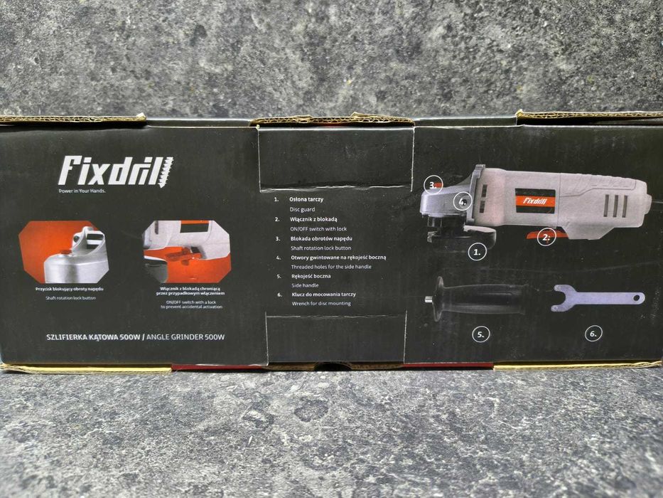 Szlifierka kątowa Fixdrill 500 W 115 MM