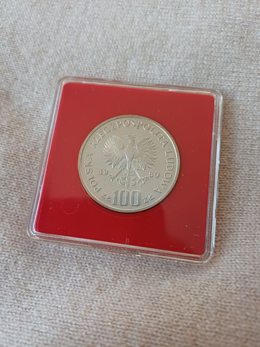 Moneta próba 100 złotych zł Jan Kochanowski 1980 PRL