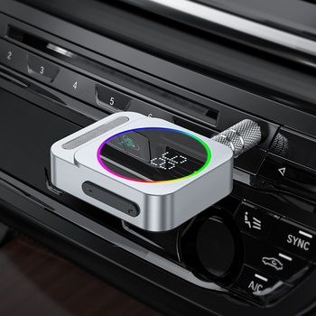Borofone Odbiornik dźwięku Bluetooth AUX BC52 True Way srebrny