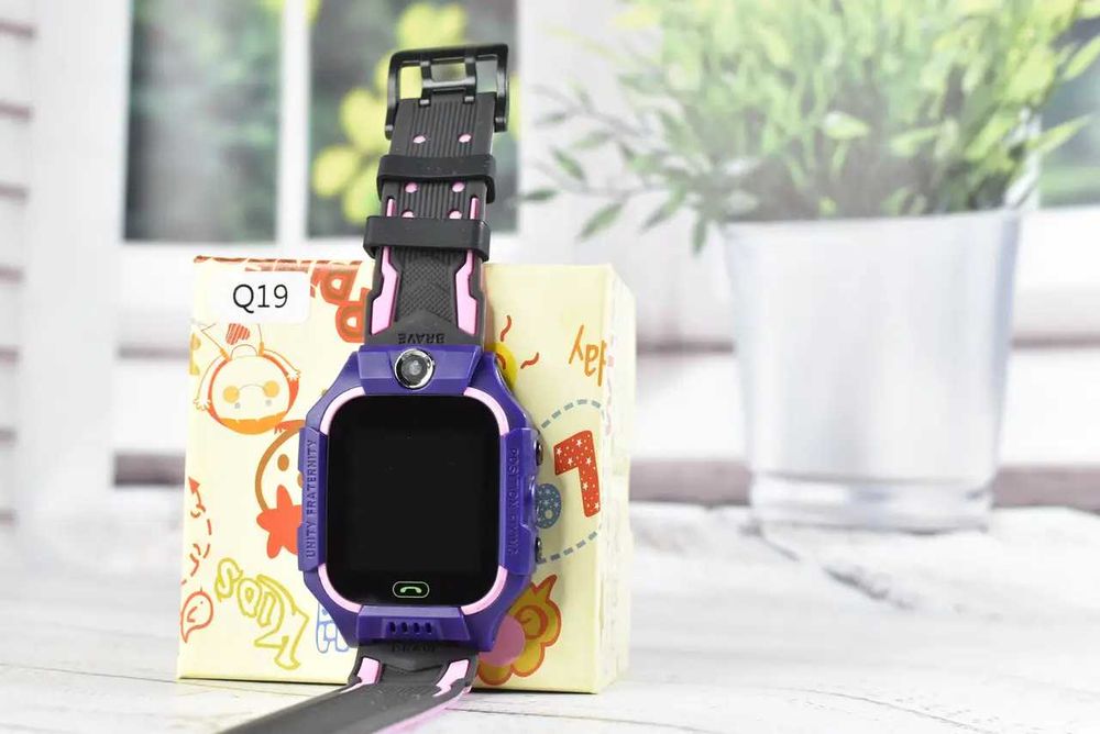 Дитячий Смарт Годинник Baby watch q19 gps трекер Рожевий