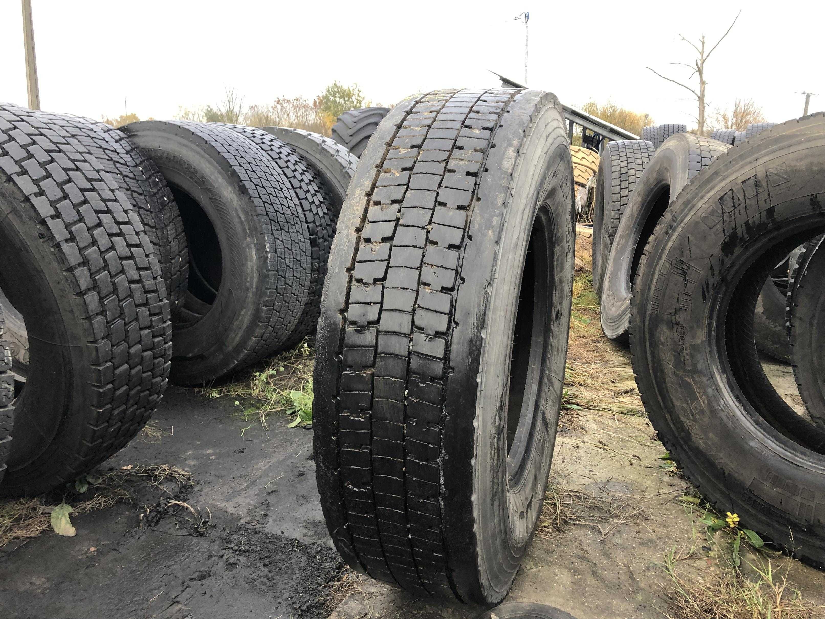 Opona Używana 315/80r22.5 Dunlop SP444 Napęd 9-11mm Możliwa Wysyłka