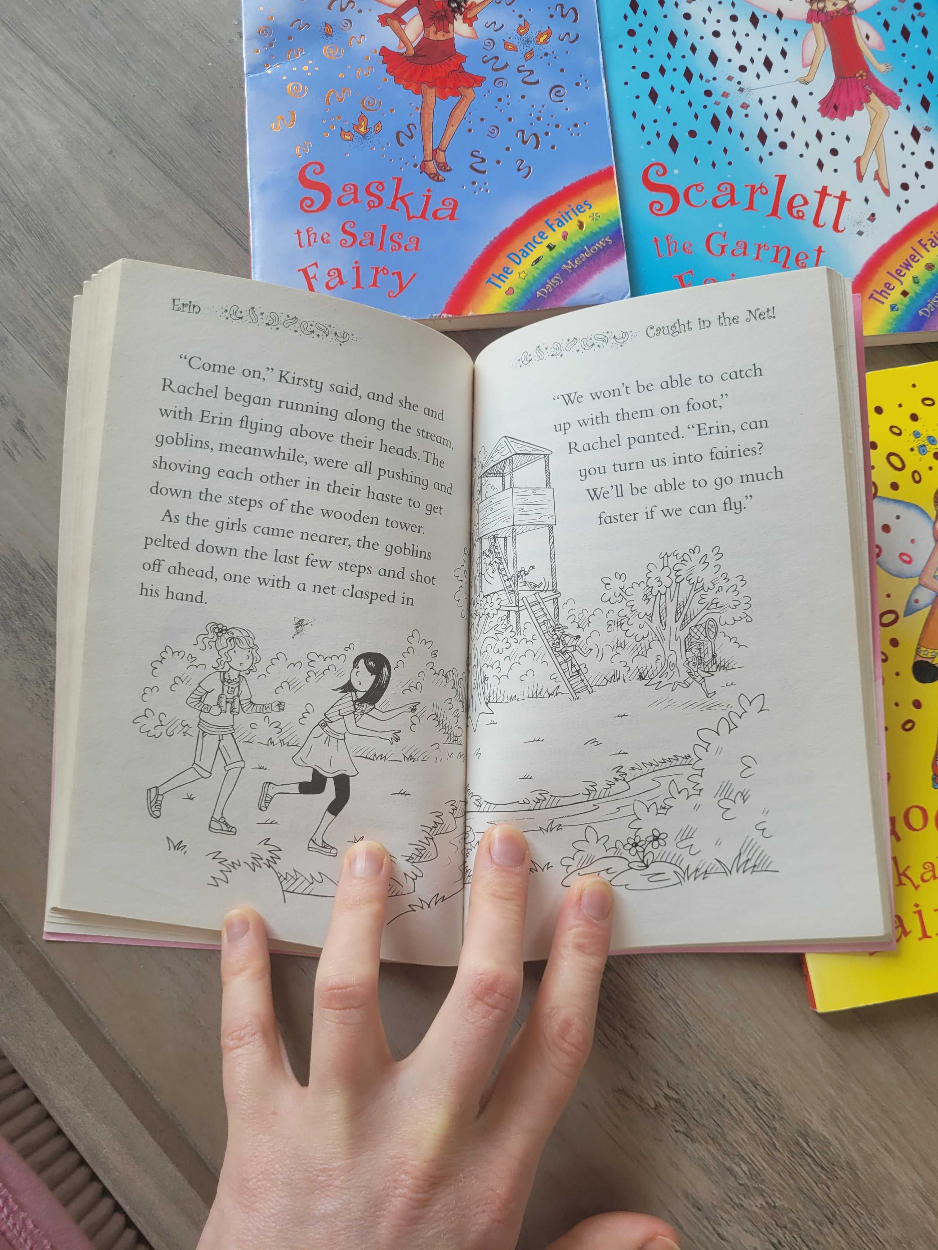 4 książki po angielsku Rainbow Magic Fairies Daisy Meadows