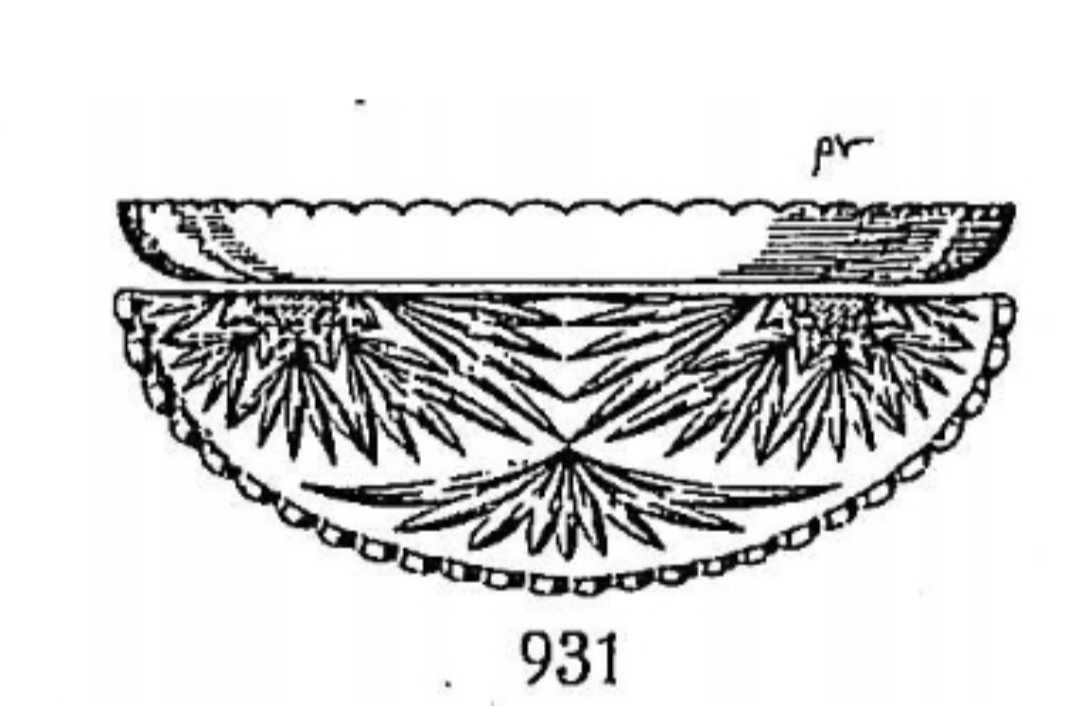 Szklana Patera Huta Niemen J.Stolle 931