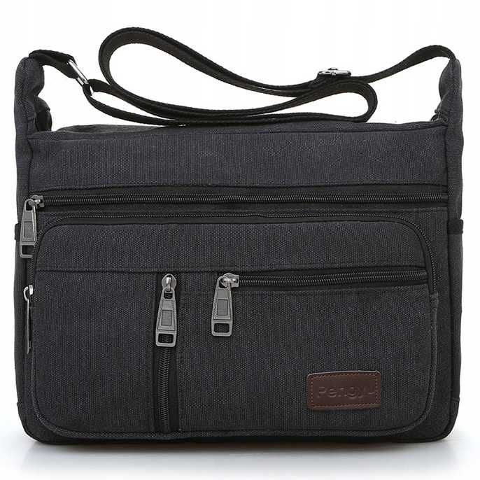 TORBA MĘSKA Do Pracy Na Ramię Mocna miejska listonoszka podróżna