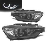 FARÓIS PARA BMW F30 F31 LCI 15-18 LUZ DIURNA LED DRL PRETO