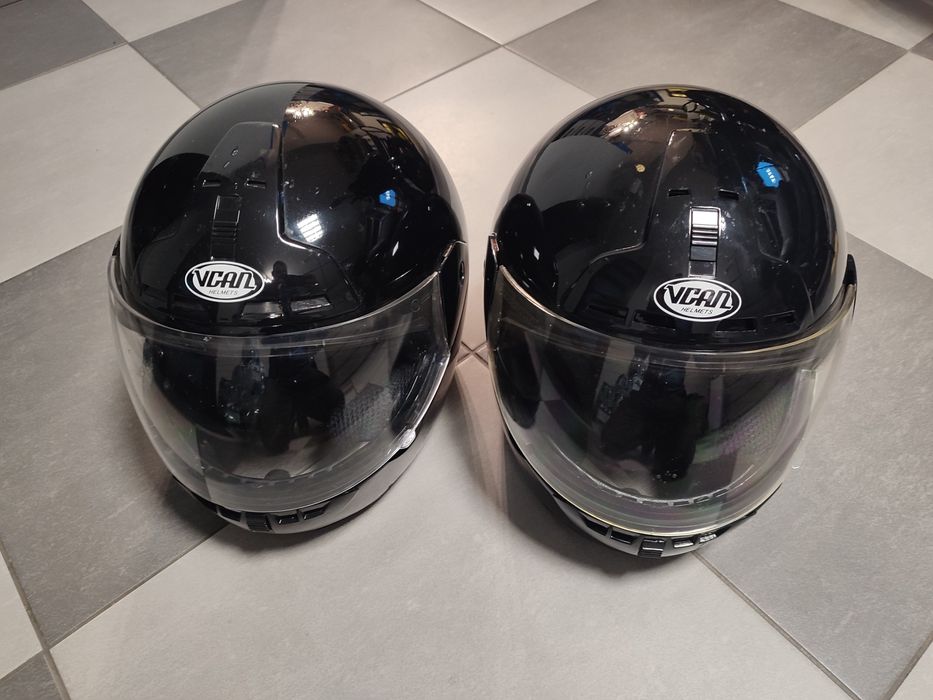 Kask, Kaski Ferro rozmiar M, czarny połysk, motocykl, skuter