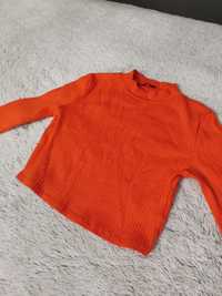 Krótki pomarańczowy półgolf orange crop top Sinsay M 38