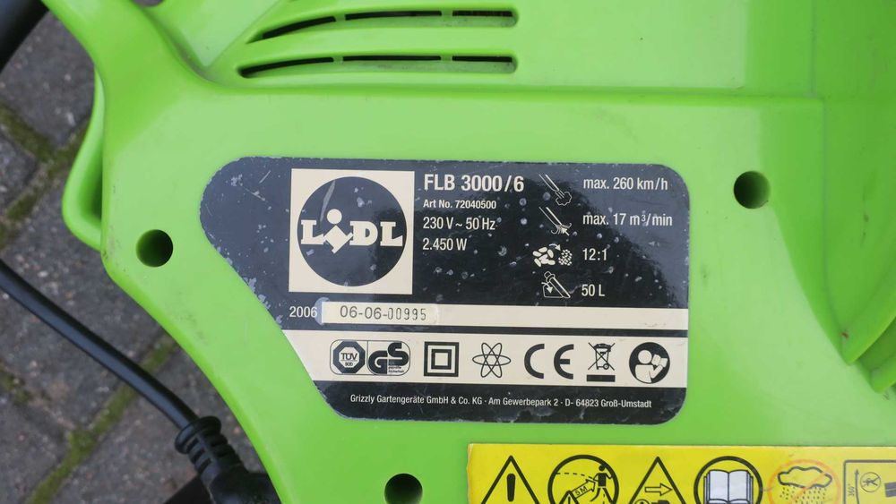 Odkurzacz dmuchawa do liści Florabest FLB3000/6 2450W