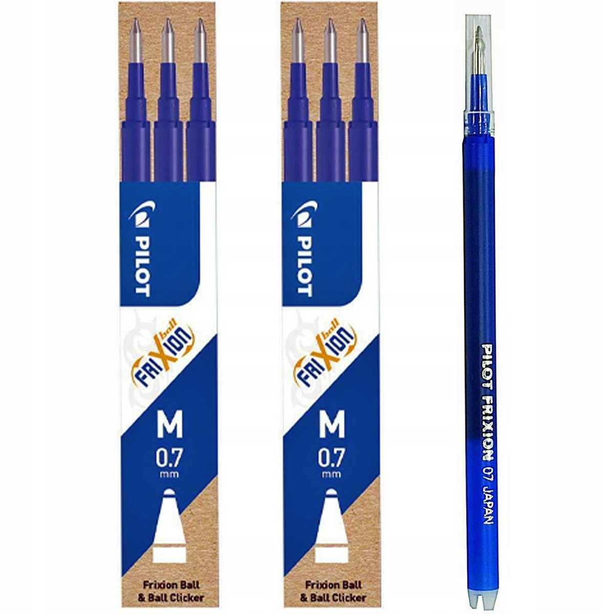 Długopis wymazywalny Pilot Frixion 0,7mm+WKŁADY oryginalne 6szt ZESTAW