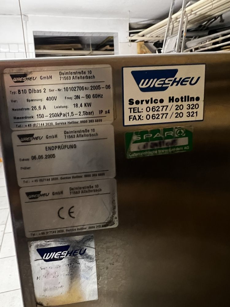 Piec konwekcyjno-parowy Okazja Wiesheu  Dibas 2 z podstawą i wyciągiem
