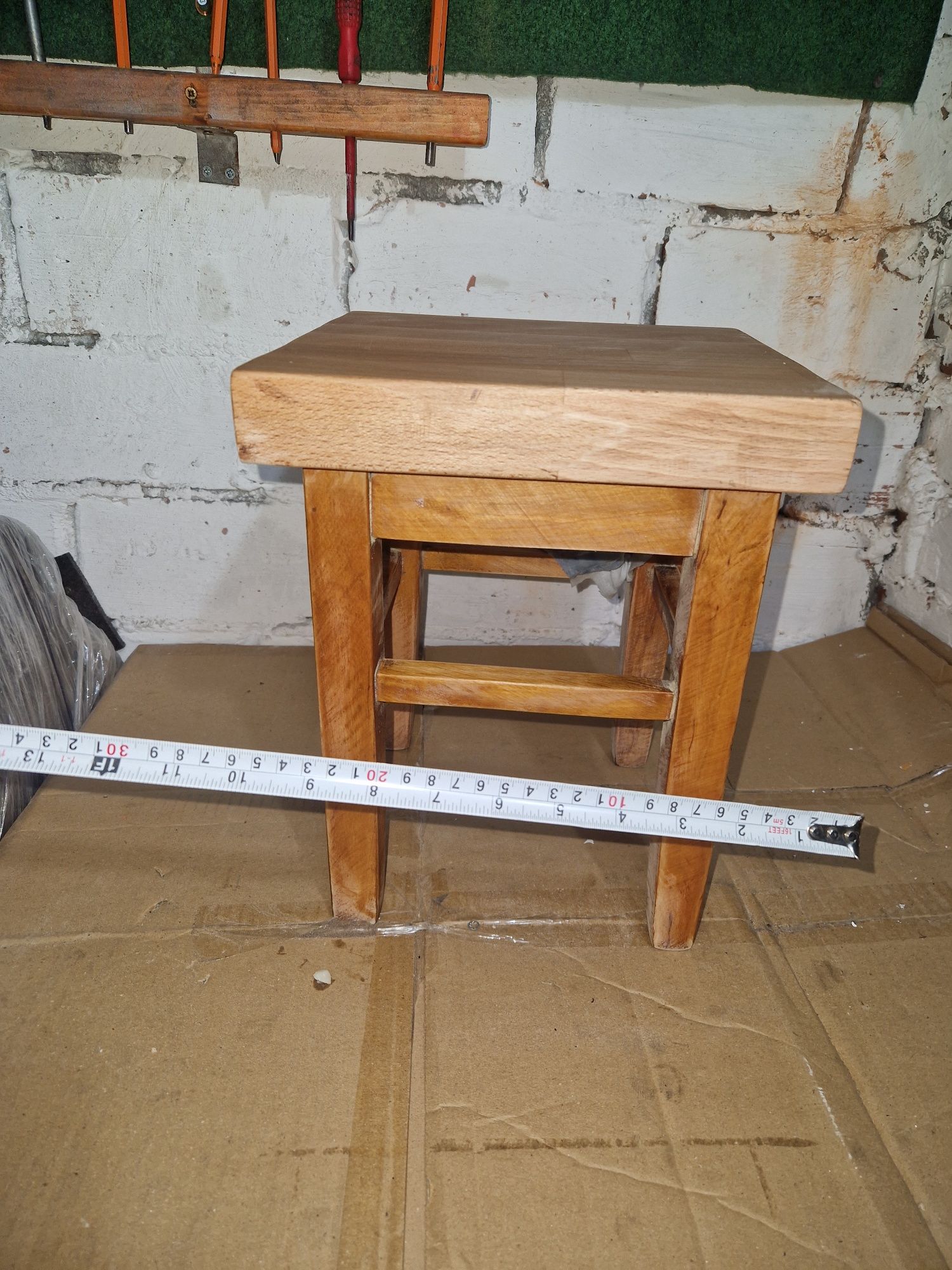 Taboret  cały drewniany